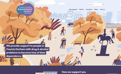 County Durham Drug and Alcohol Recovery Services website screenshot